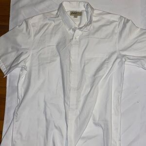 White Casual Button Down Shirt for Men